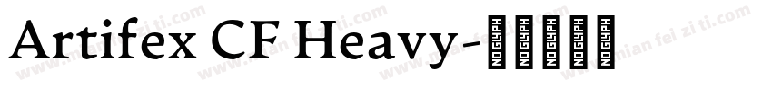 Artifex CF Heavy字体转换